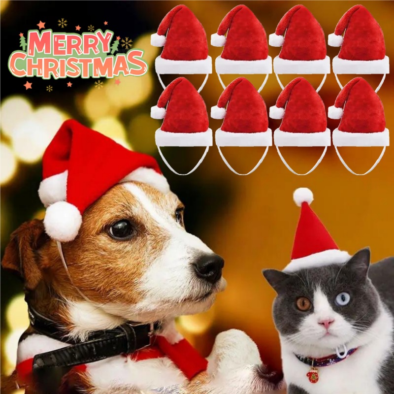 Santa Hat Plush - Gorro navideño de Papá Noel para