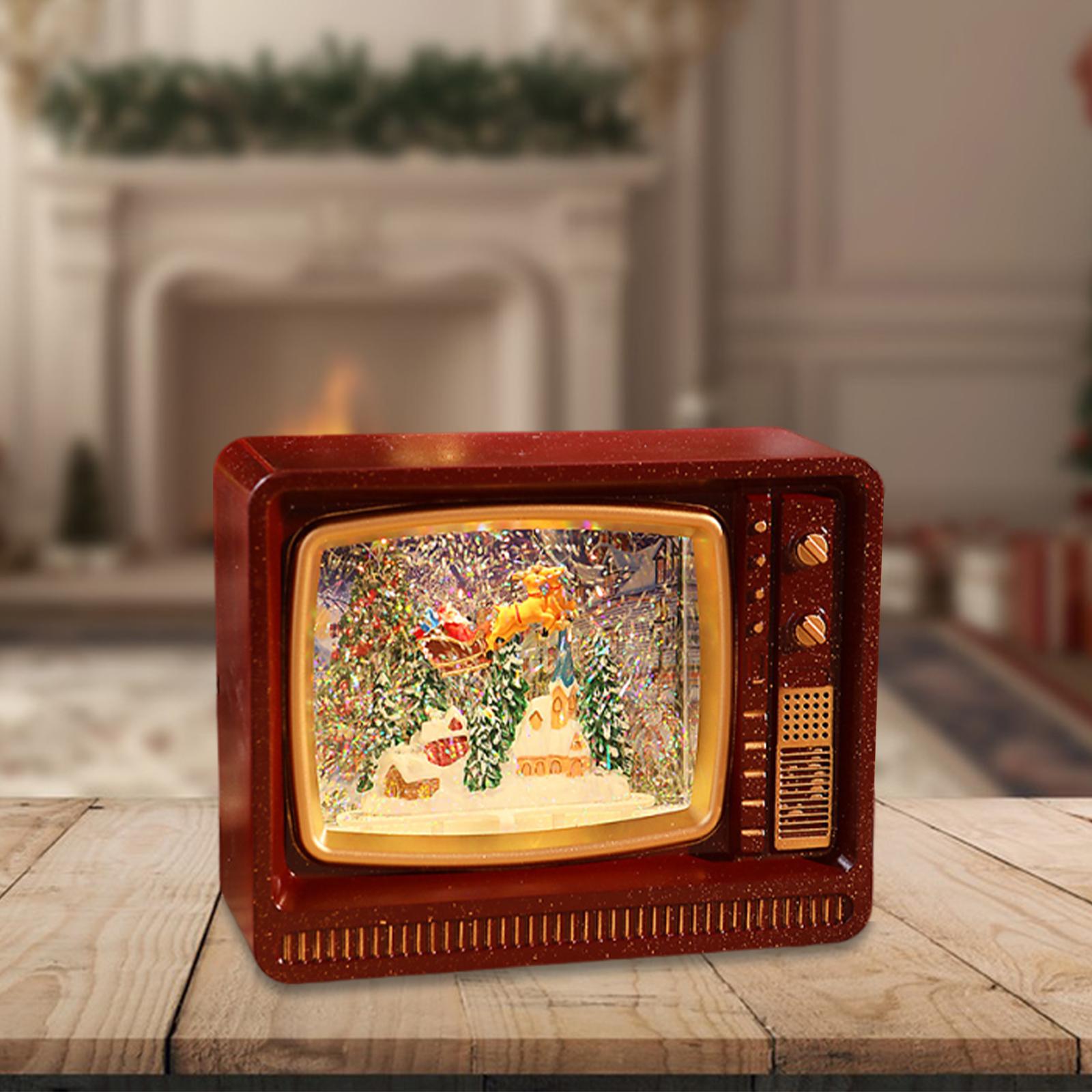 Snow Globe Musical - Lámpara Musical con Forma de Televisión,