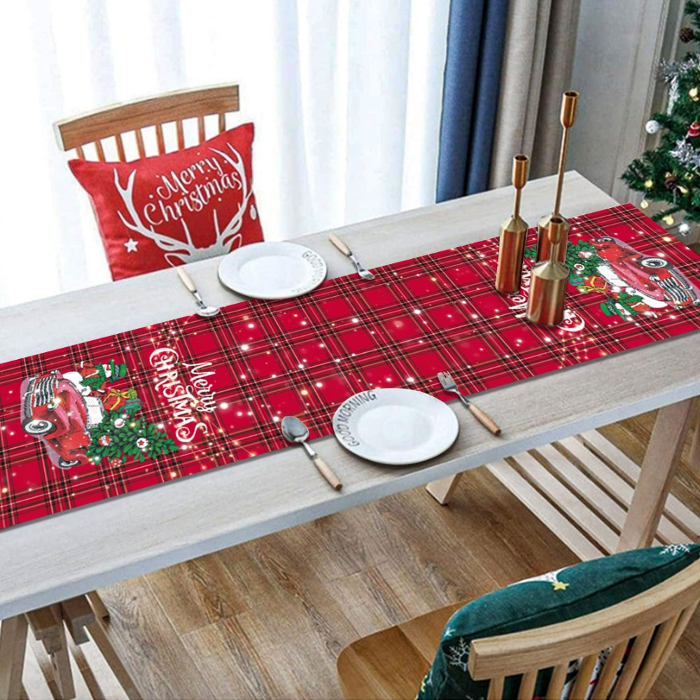 Christmas Table Runner - Camino de mesa con motivos navideños,