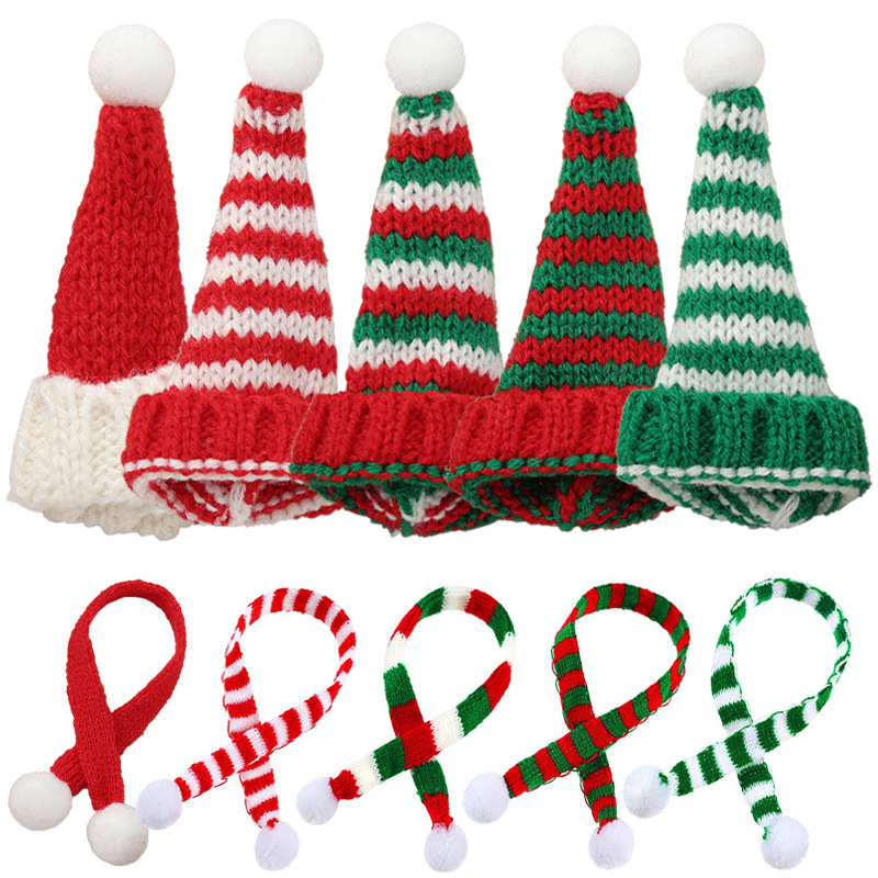 Santa Hat Plush - Preciosa bufanda para muñeca, sombrero, Mini