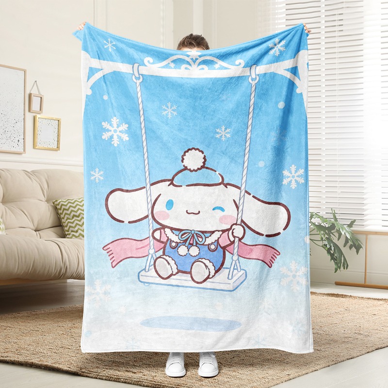 Christmas Throw Blanket - Manta Sanrio Cinnamoroll, Manta de Felpa