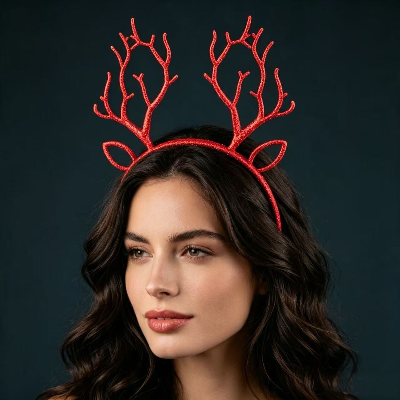 Reindeer Antlers Headband - Diadema Festiva de Navidad con Astas
