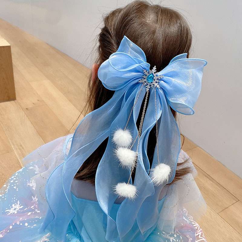 Ribbon Bow Gift - Horquillas con pompón de princesa para