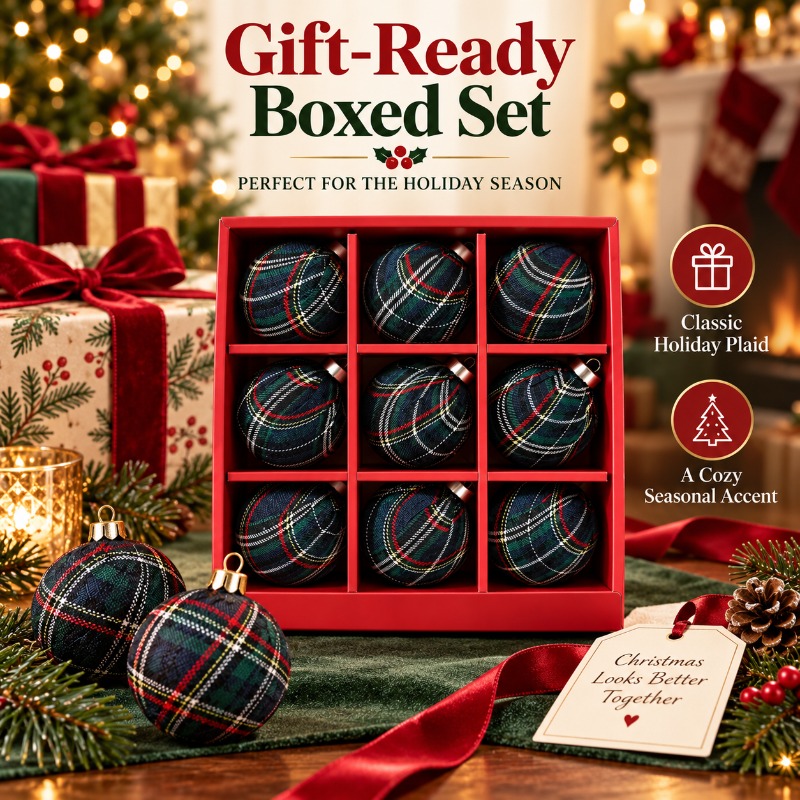 9 piezas de adornos navideños  - Gift Box Wrap Set reseña y precio
