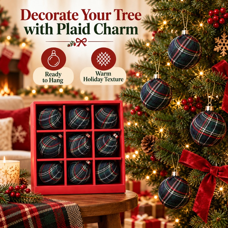 9 piezas de adornos navideños  - Gift Box Wrap Set reseña y precio