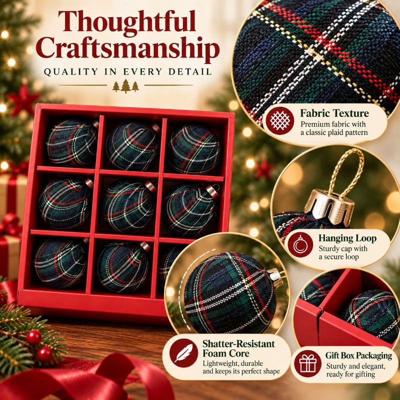 9 piezas de adornos navideños  - Gift Box Wrap Set reseña y precio