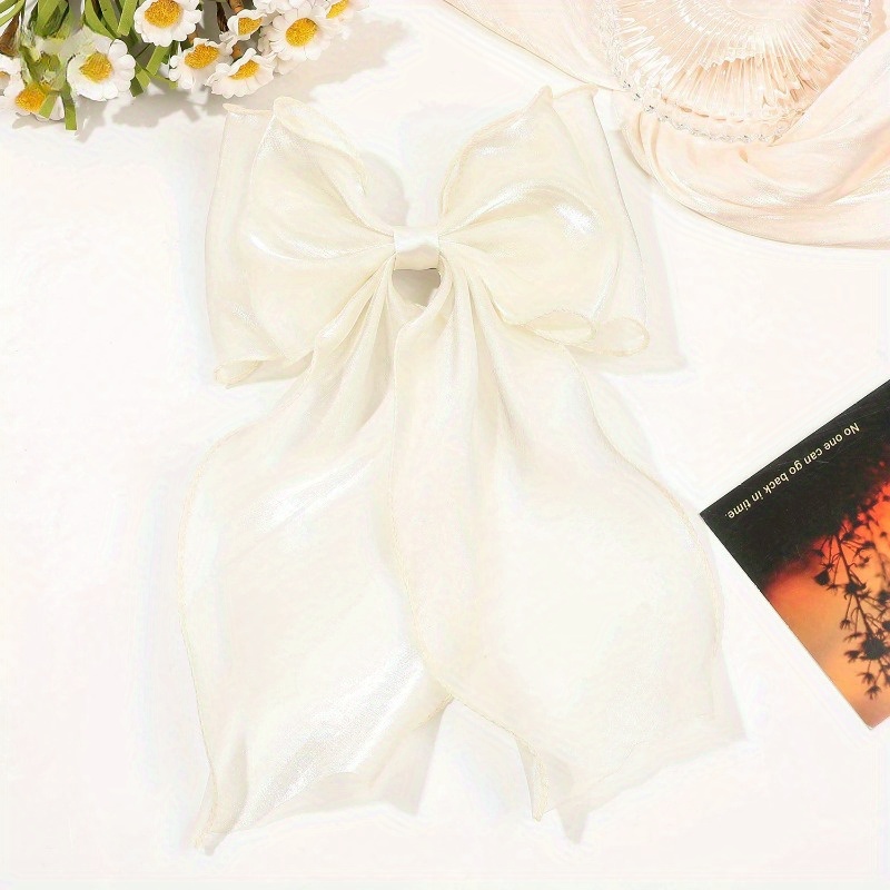1 lazo de cinta de malla blanc - Ribbon Bow Gift reseña y precio