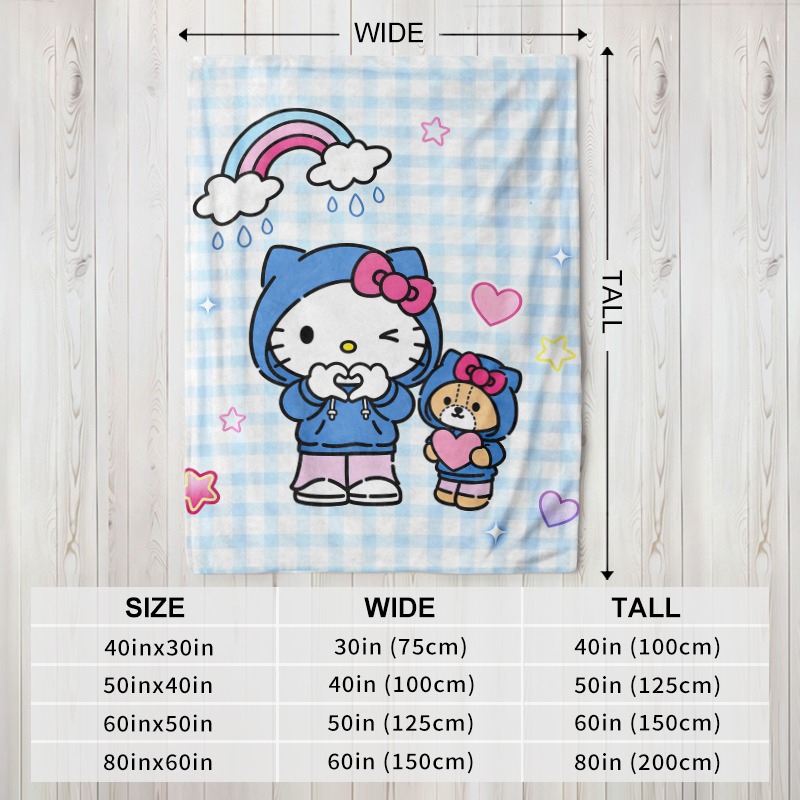 Manta Sanrio Hello Kitty Bear, - Christmas Throw Blanket reseña y precio