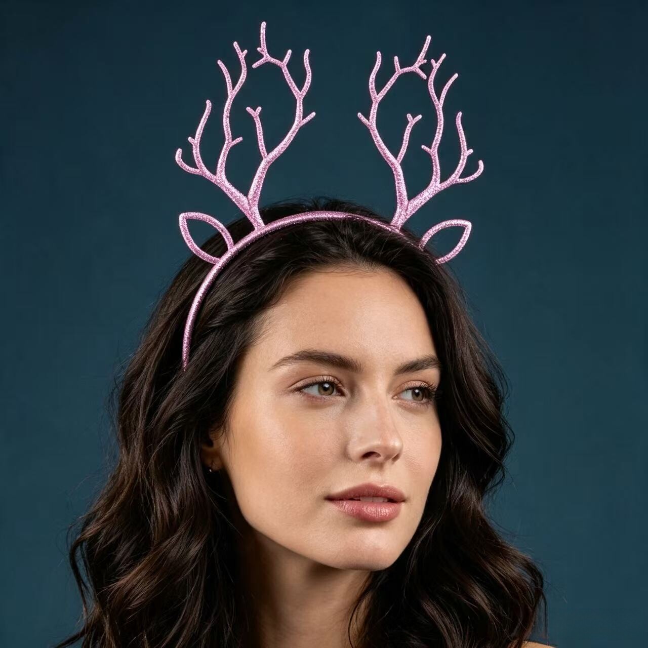 Diadema Festiva de Navidad con - Reindeer Antlers Headband reseña y precio