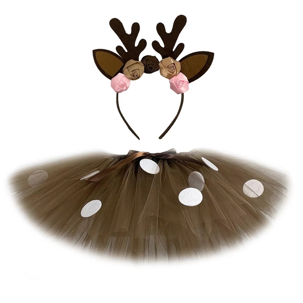 Falda tutú de ciervo esponjosa - Reindeer Antlers Headband reseña y precio