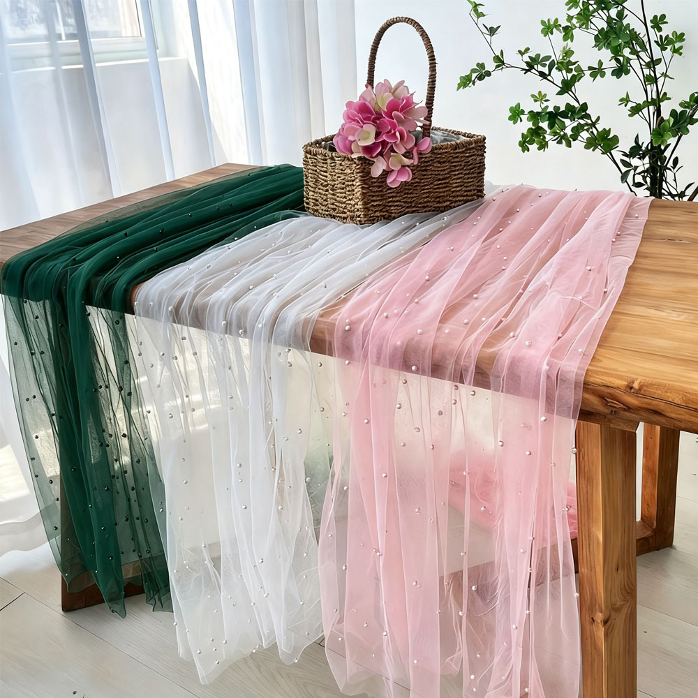 Caminero de Tul Perlado, Dispo - Christmas Table Runner reseña y precio